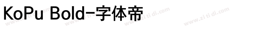 KoPu Bold字体转换